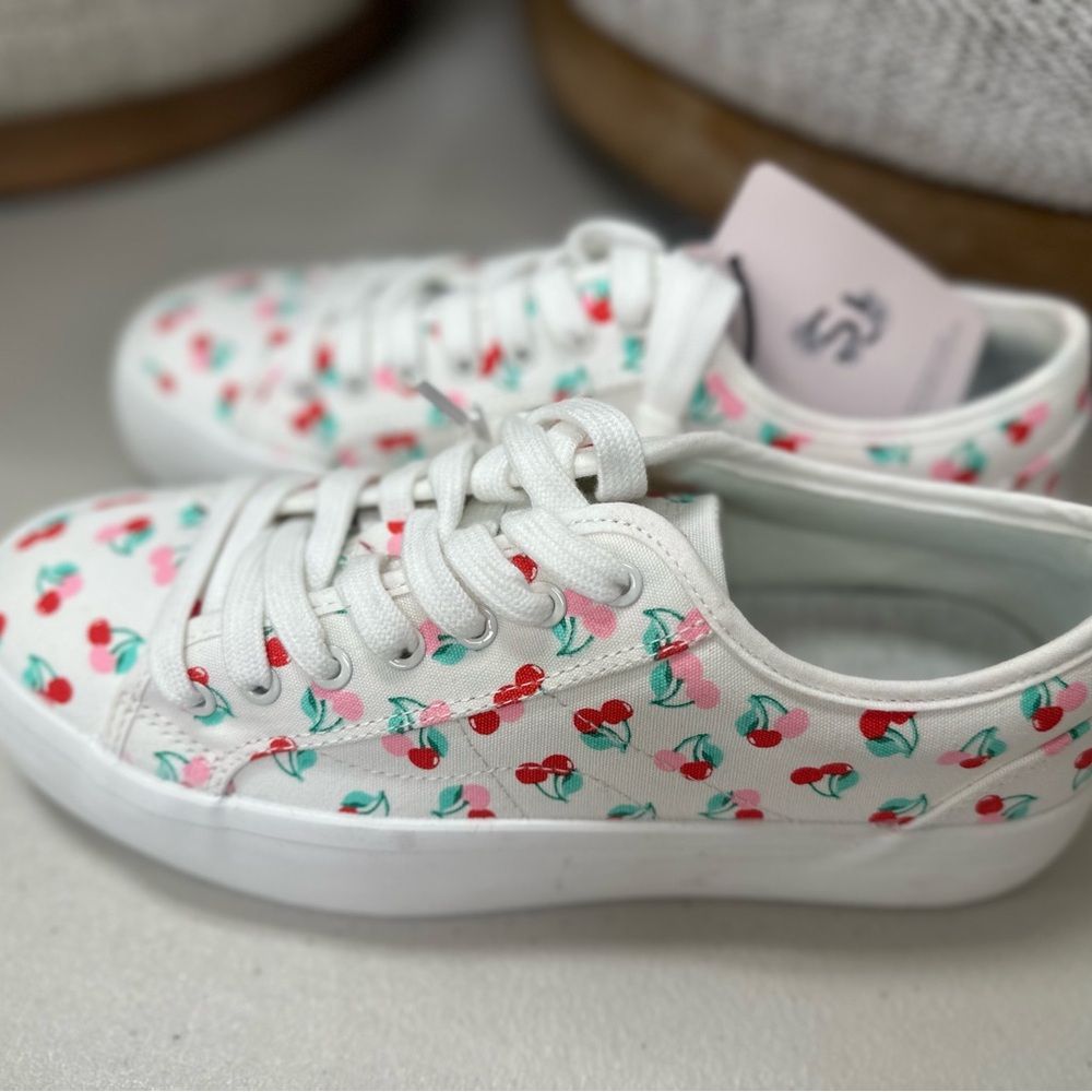Sincerely Jules Cherry 🍒 Print Pattern Sneaker - Picture 2 of 2